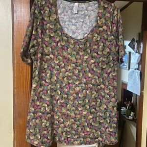 LuLaRoe Multicolor Swirl Women's Tunic Top
